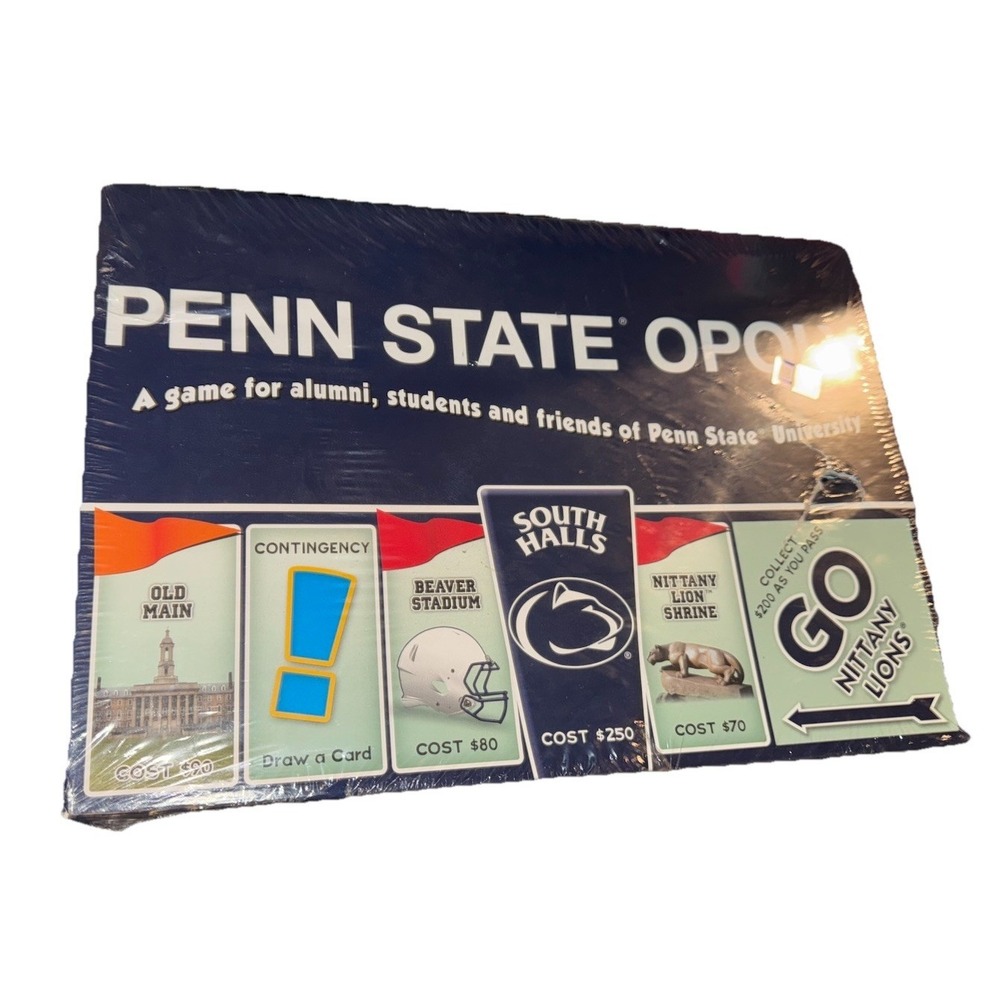 Penn State Opoly Monopoly Game Edition Nittany Lions New  Banged Up
